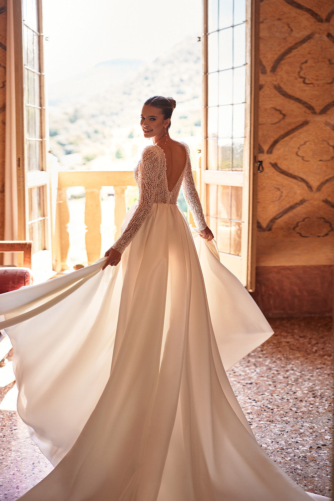 Agnes wedding dress back full